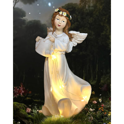 Solar Angel Garden Statues with Watering Can Lights