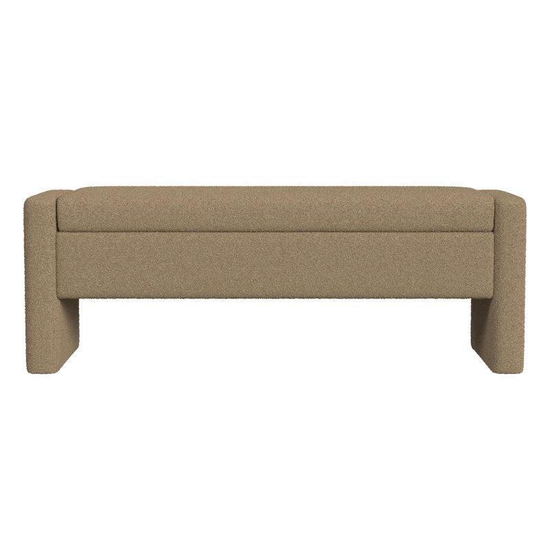 Banc de rangement Ebern Designs Copenhagen Jaylisse, Bouclette brune