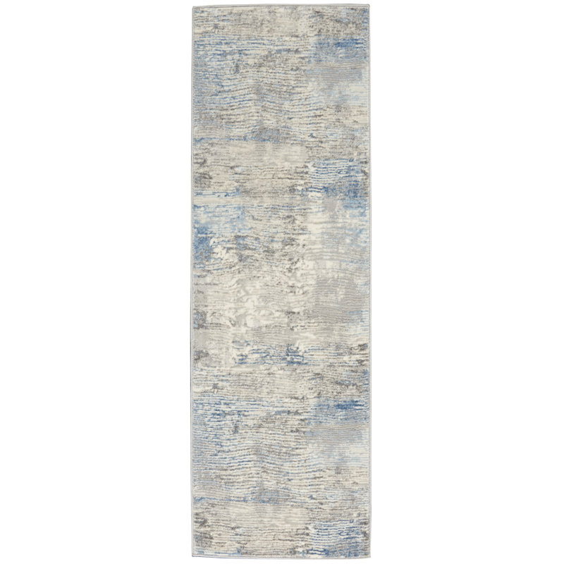 Tapis ivoire moderne Golda, Tapis de couloir 2 pi 3 po x 7 pi 3 po