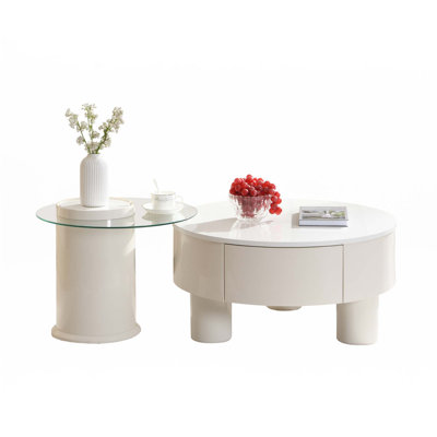 Ensemble de 2 tables basses rondes gigognes