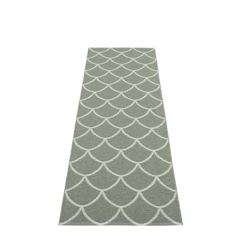 Tapis Kotte, Tapis de couloir 2 pi 3 po x 7 pi 6 po, Vert/blanc