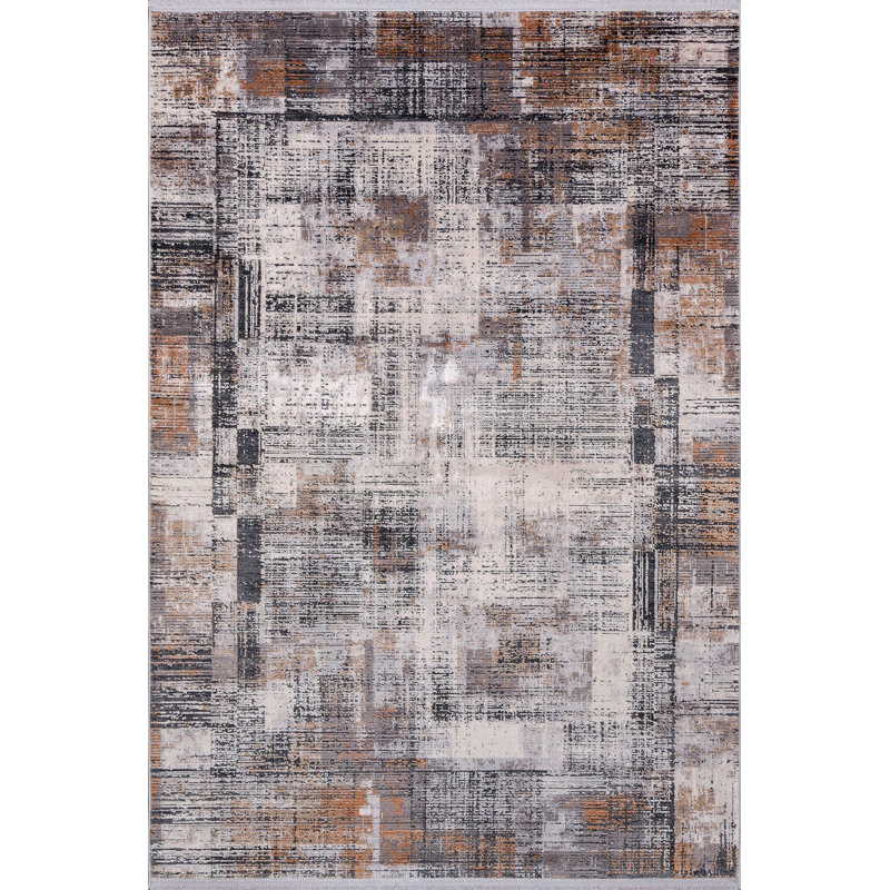Ambrogia Abstract Machine Made Indoor / Outdoor Area Rug, Rectangle 6'6" x 9'6"