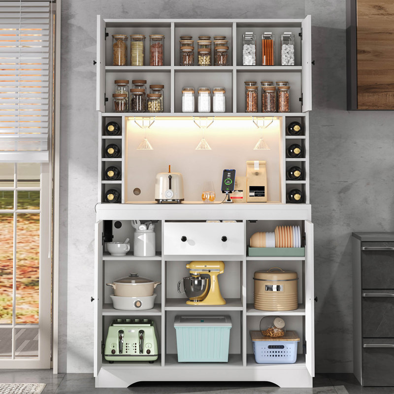 180 Cm Kitchen Pantry, White