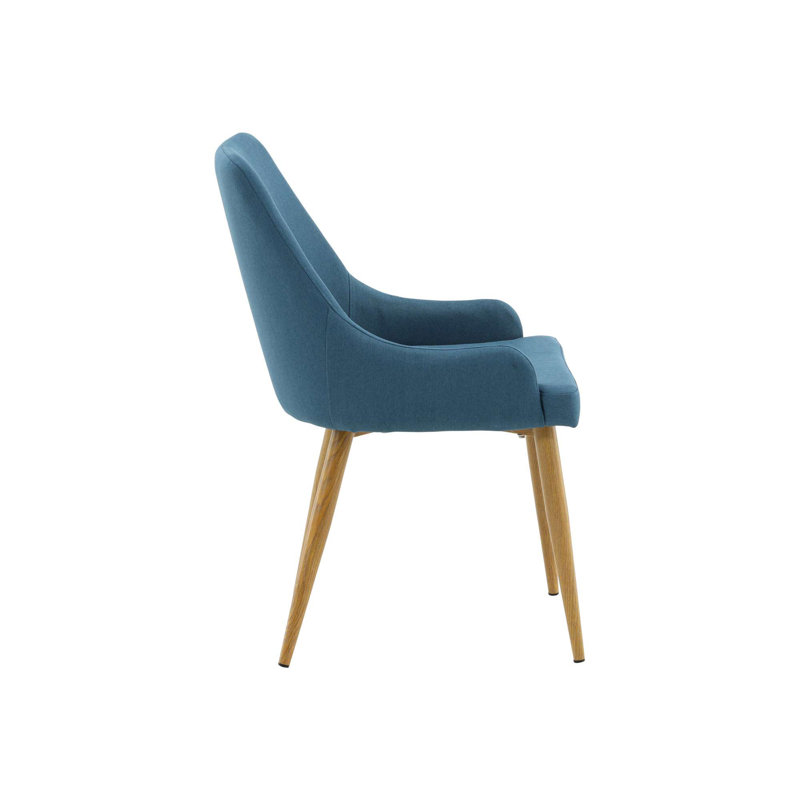 Stebrook 48cm H Upholstered Cantilever Chair, Blue