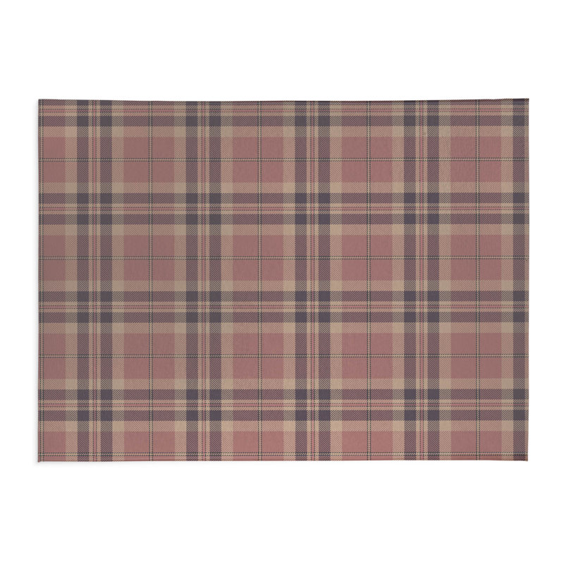 Vinny Tartan Non-Slip Outdoor Rug, Rectangle 4' x 6'