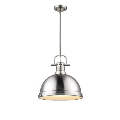 Luminaire suspendu dôme en acier à intensité variable 1 lumière Calico