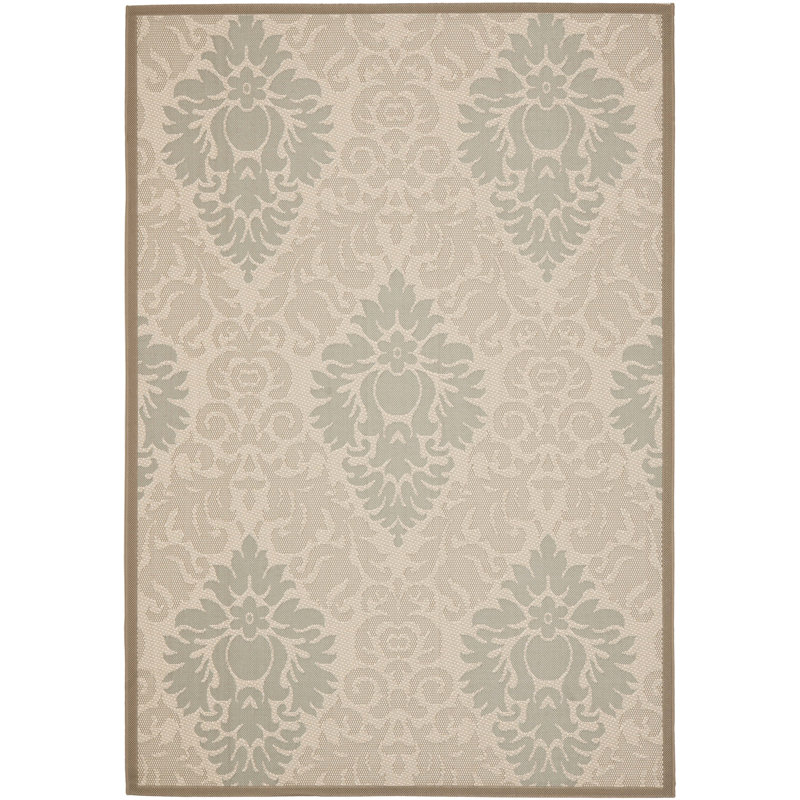 Moura Rectangle Floral Hand Woven Indoor / Outdoor Area Rug, Rectangle 201 x 290 cm