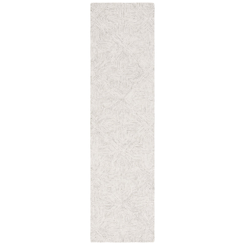 Aniek Abstract 425 Area Rug in Gray / Ivory, Runner 2'3" x 9'