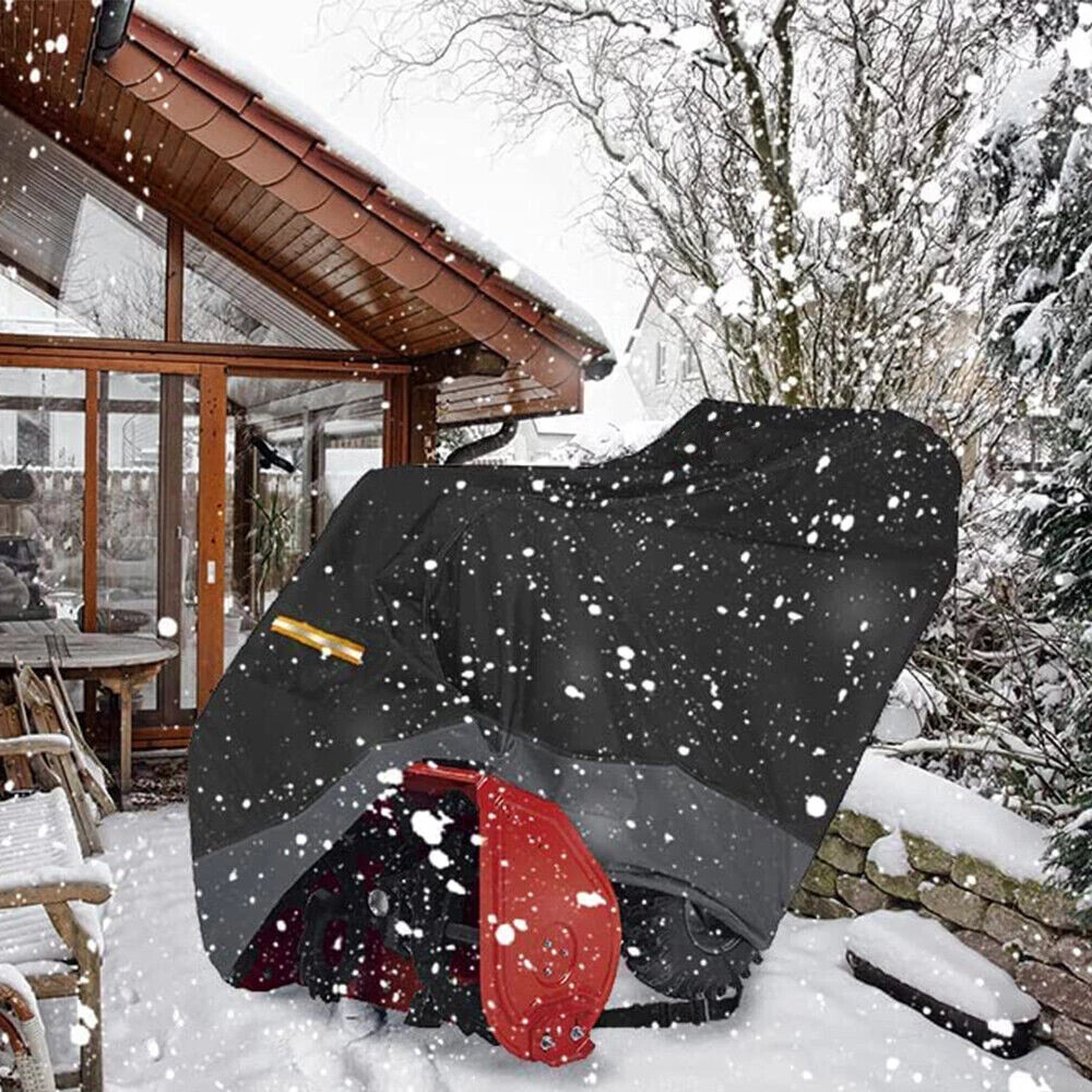 Heavy Duty Two-Stage Snow Blower Cover – Waterproof & UV Protector, Fits Most Throwers, Black