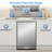 24-Inch Stainless Steel Beverage Refrigerator - Versatile Freestanding or Built-in Cooler with Reversible Foam Doors, Adjustable Glass Shelves, LED Lighting, Safety Lock and Two Included Handle Styles