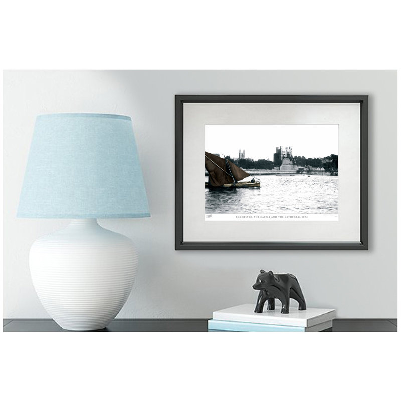 Rochester, The Castle And The Cathedral 1894 by Francis Frith - Single Picture Frame Print, 40cm H x 50cm W x 2.3cm D