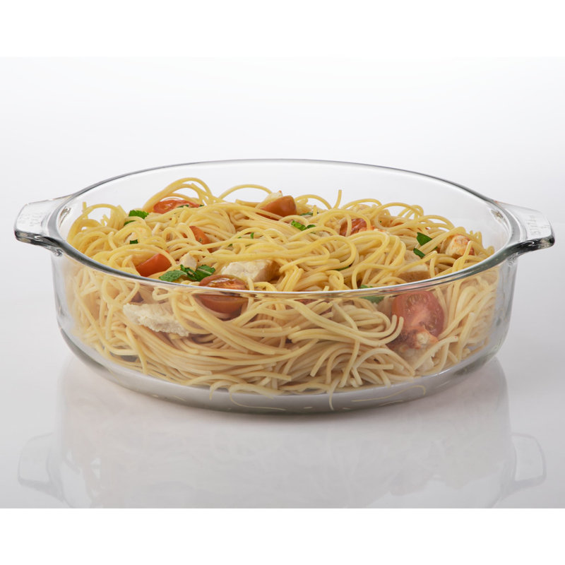Baker's Basics Libbey Glass Casserole Dish with Cover, 3-quart