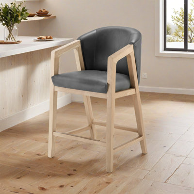 Tabouret de comptoir en similicuir Daina