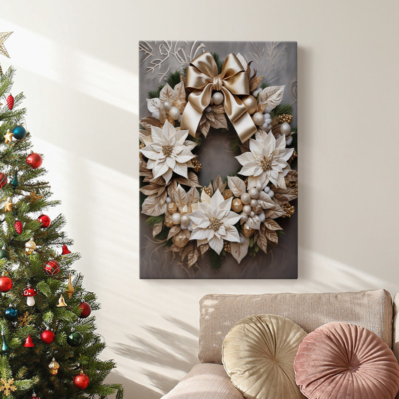 Art des Fêtes de Noël - Toile tendue avec châssis DCCVII, H 27 po x l 18 po