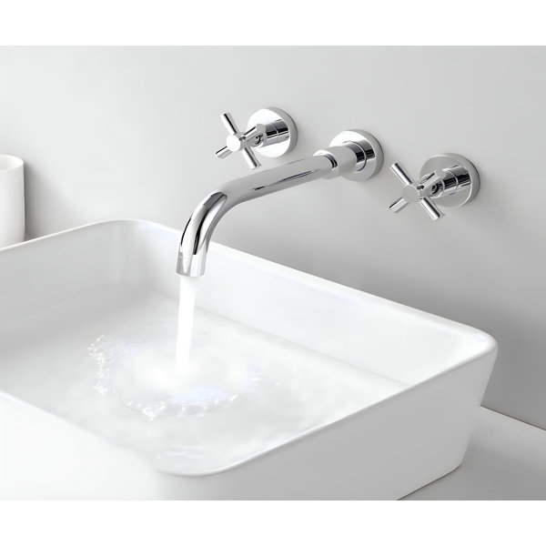 DROP Bath and Kitchen Wall Mounted Optional 2-handle Bathroom Faucet ...