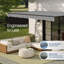 Retractable Motorized Patio Awning – Black Frame-99487782-99487779