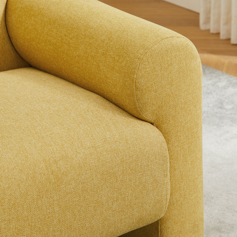 Fauteuil d'appoint rembourré 37 po Kimwana, Sergé de polyester marguerite