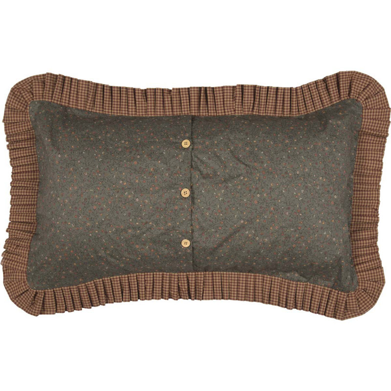 Crosswoods Plaid Patchwork Cotton King Sham with Ruffle