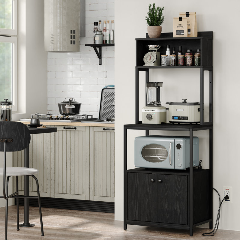 154.9cm Kitchen Pantry, Black