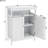 White Bathroom Floor Cabinet With Double Shutters, Dependable , Painting, Generous Storage, Simple Assembly Procedure