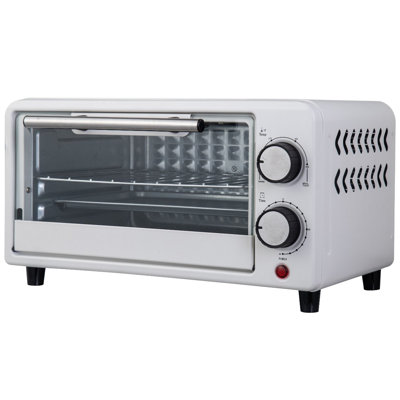 Kitchen Elite Compact Countertop Toaster Oven with Stainless Steel Tray, White