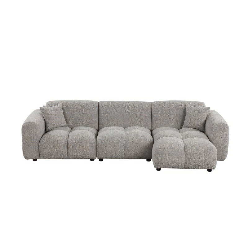 Canapé modulaire Bella, Boucle gris