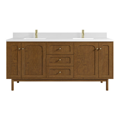 Laurent 72" Double Bathroom Vanity Set