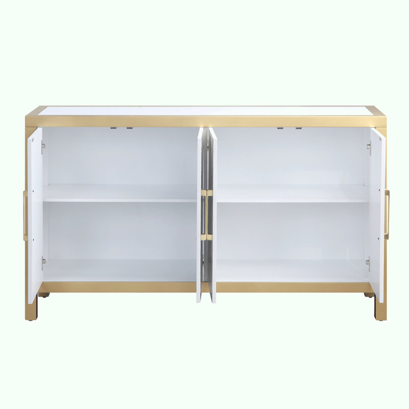 Table d'appoint rectangulaire avec 4 portes