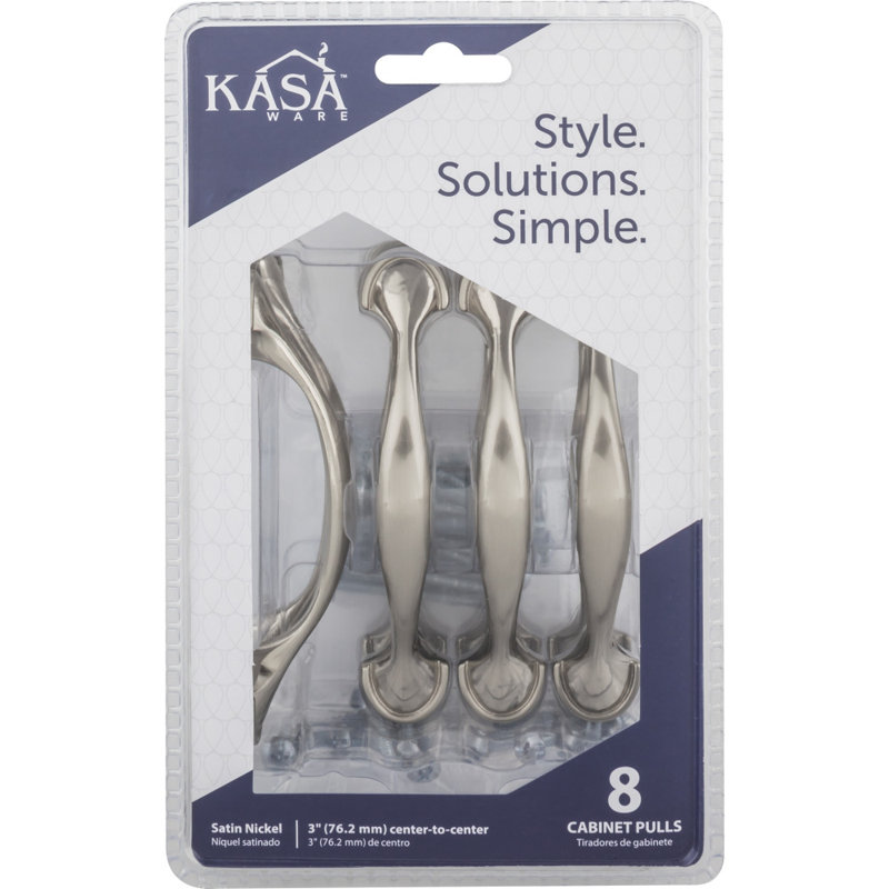 3" Center to Center Arch Pull Multipack, Satin Nickel