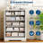 46.1" Tall 5 Drawer Wood Dresser with Decorative Fronts & Crystal Knobs, Narrow Storage Chest-404316065