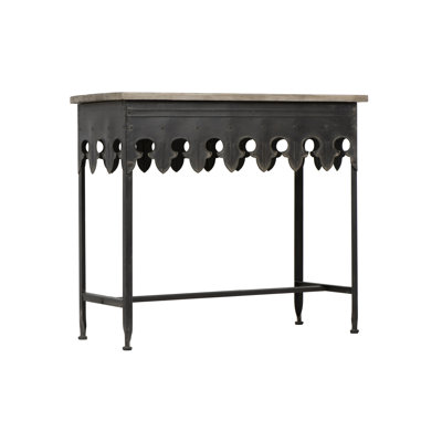 91.4cm Solid Wood Top Console Table