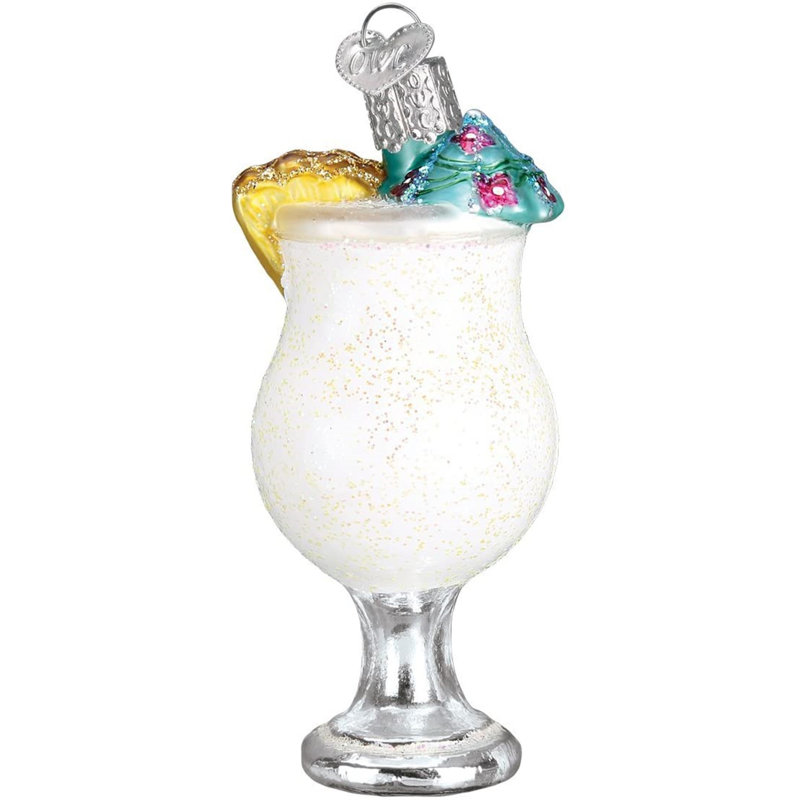 Ornement en verre soufflé pour arbre de Noël Old World Christmas, Pina Colada