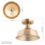 Plafonnier semi-encastré 1 lumière Barnston-854668849