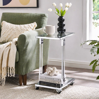 Glass Side Table, Acrylic End Table
