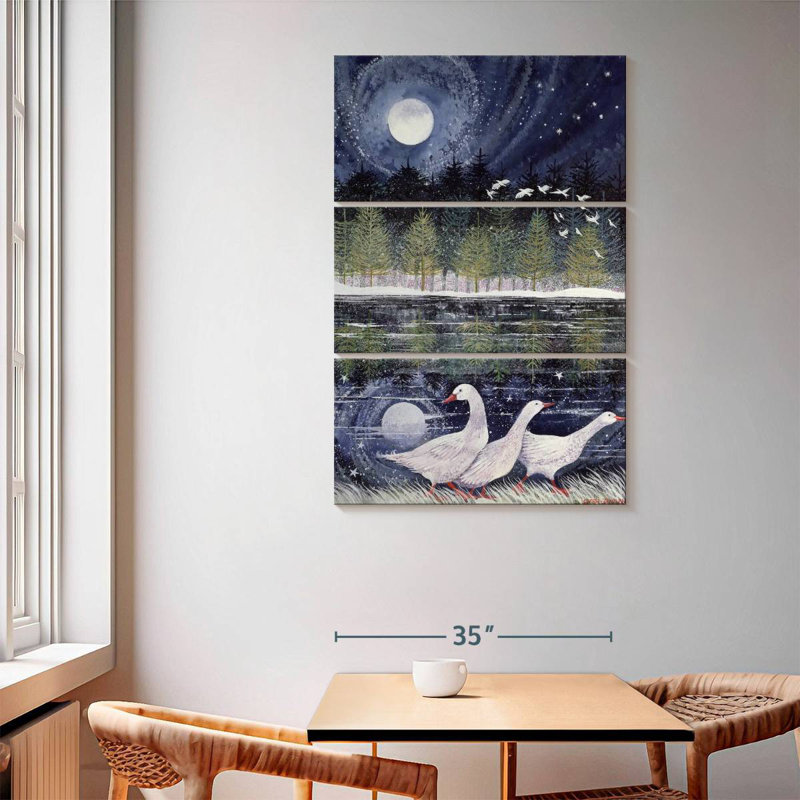 Brampt Snow Geese, 65" H x 42" W