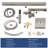 Floor Mounted Tub Filler Faucet Brushed Nickel, High - Grade Copper Core, Precision Ceramic Valves, 360 Rotating With Splash, Easy Diy Mount In Solid Brass Build, Dual Temperature Control Handles,