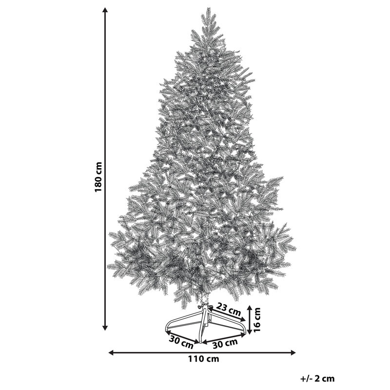 Tomichi Artificial Pine Christmas Tree, 5.91ft H x 3.61ft W x 3.61ft D
