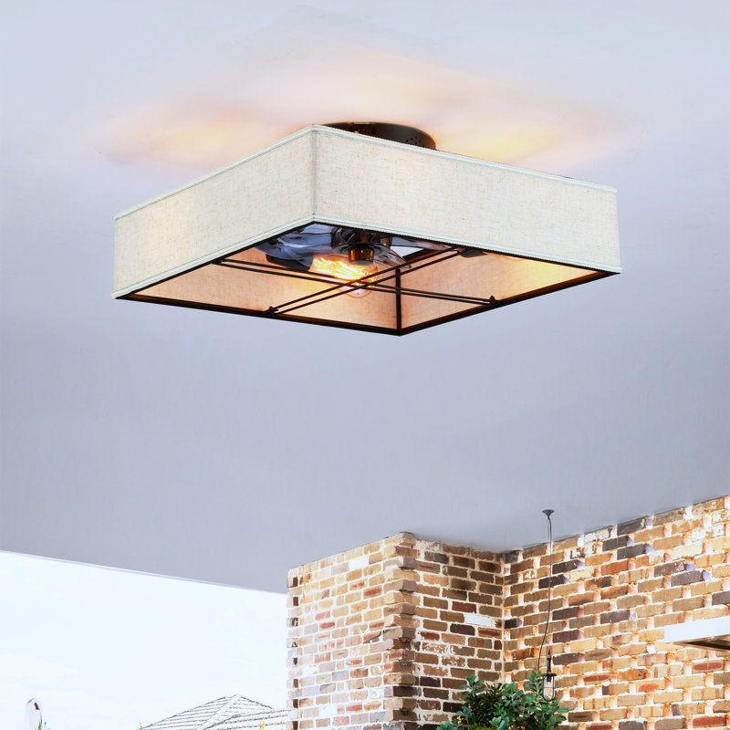 Ventilateurs de plafond encastrés en tissu de coton 16,6 po  