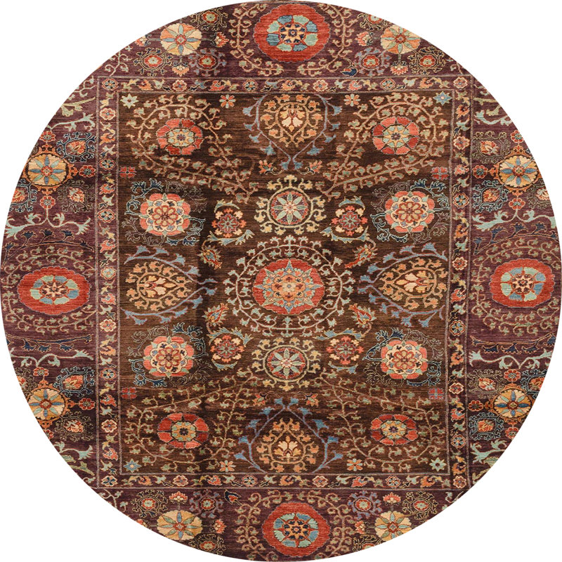 Tapis abstrait moderne 3912, Rond 6 pi