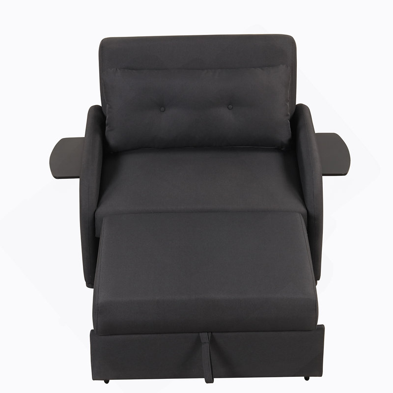 pull out sofa sleeper with 2 wing table side pocket and usb charge