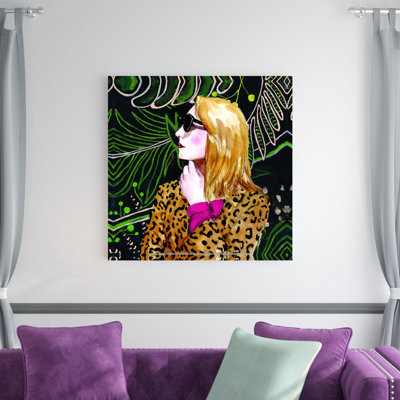 «Woman In Cheetah», reproduction sur toile