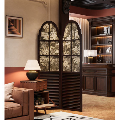 Paravent de chambre pliant en noyer American Style