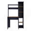Bureau d'écriture Studio ou bureau, deux tablettes supérieures et cinq tablettes ouvertes latérales pour l'organisation de livres, chêne naturel