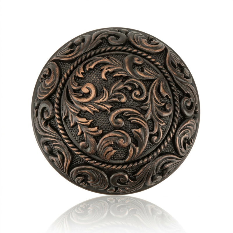 GLENDALE KNOB MATTE SILVER FINISH, Oil Rub Bronze
