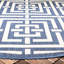 Tapis intérieur / extérieur bleu / blanc Arneshia-1730791919