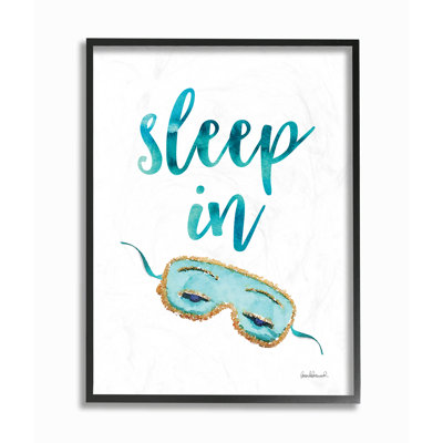«Sleep Typographie with Eyelashs Mask», reproduction de peinture à l'aquarelle