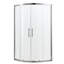 36 po x l 36 po x H 75 po Cabine de douche ronde à double cadre avec verre trempé transparent