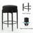 Counter Height Bar Stools Set of 2, 24" Modern Backless Bar Stools, Black-761837248
