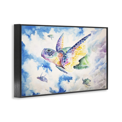 Giclée encadrée par Skyward Sea Turtles, conception de Marc Allante