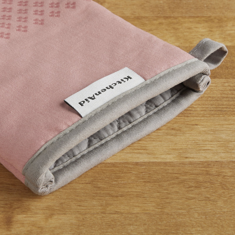 KitchenAid Asteroid Solid Textured Oven Mitt, Rose